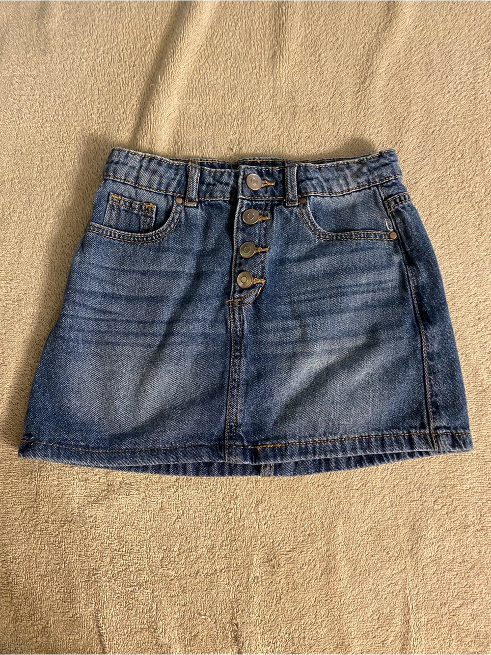 wonder nation Blue Denim Button-Front Skirt